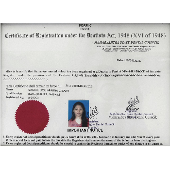Maharashtra State Dental Council Registration